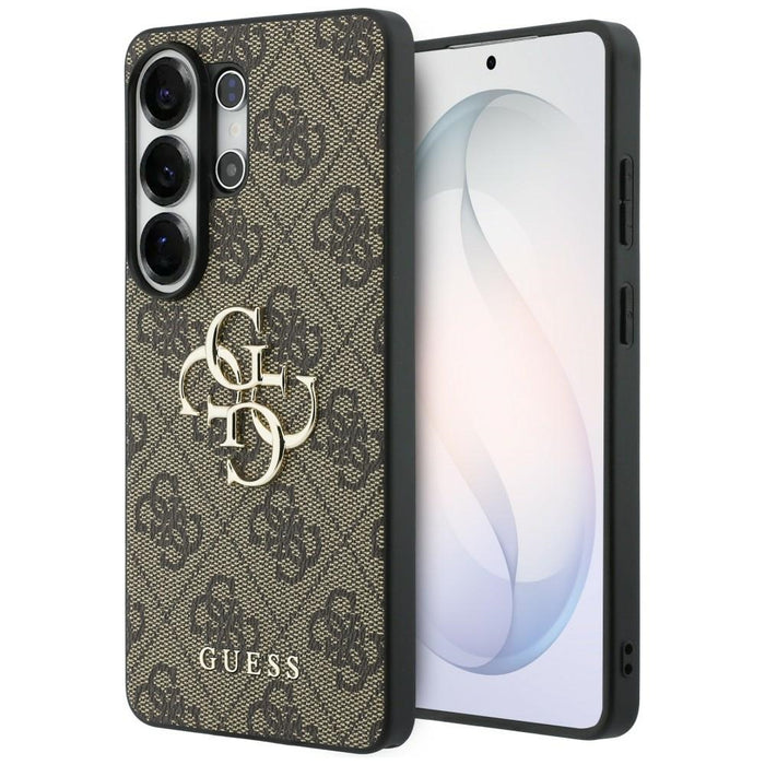Калъф Guess 4G с голямо метално лого за Samsung Galaxy S26 Ultra - кафяв