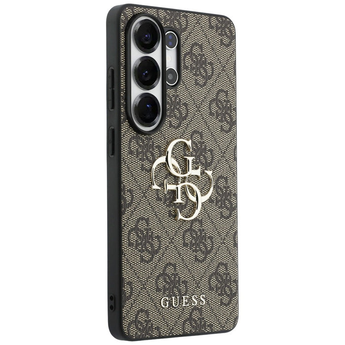Калъф Guess 4G с голямо метално лого за Samsung Galaxy S26 Ultra - кафяв