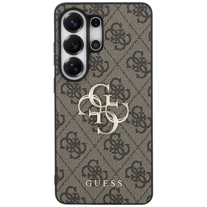 Калъф Guess 4G с голямо метално лого за Samsung Galaxy S26 Ultra - кафяв