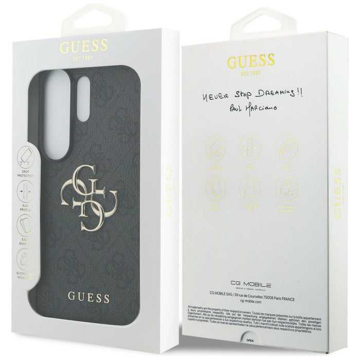 Калъф Guess 4G с голямо метално лого за Samsung Galaxy S26 Ultra - черен