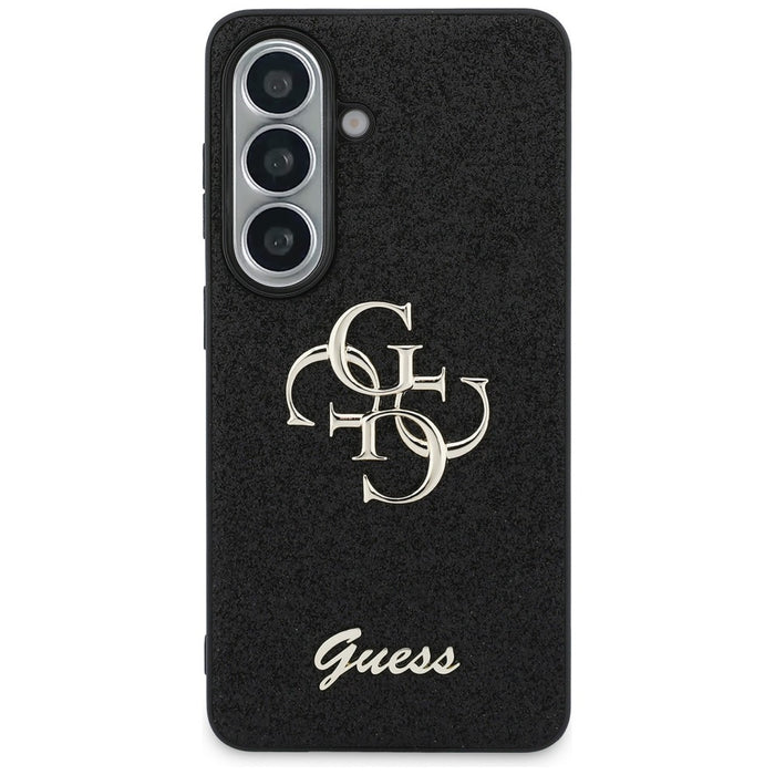 Калъф Guess Fixed Glitter Big 4G Metal Logo за Samsung Galaxy S26 - черен