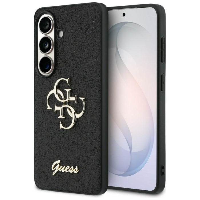 Калъф Guess Fixed Glitter Big 4G Metal Logo за Samsung Galaxy S26 - черен