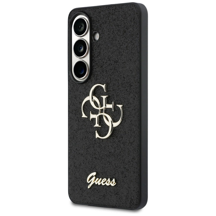 Калъф Guess Fixed Glitter Big 4G Metal Logo за Samsung Galaxy S26 - черен