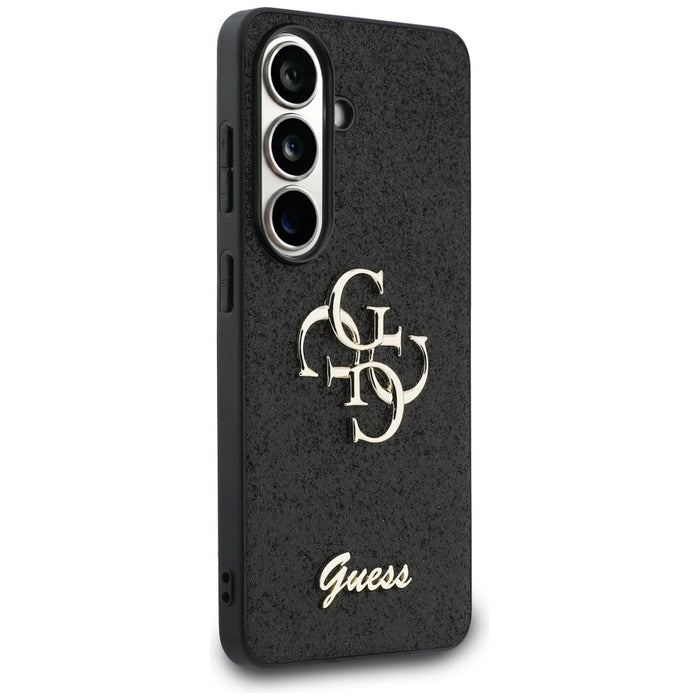 Калъф Guess Fixed Glitter Big 4G Metal Logo за Samsung Galaxy S26 - черен
