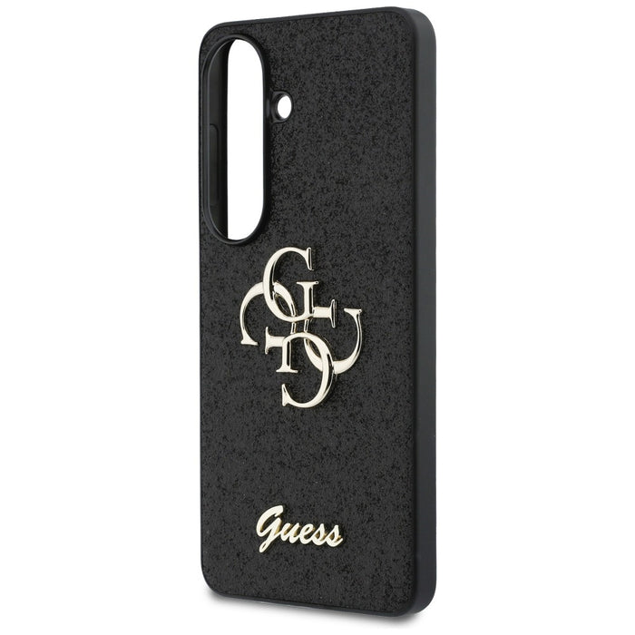 Калъф Guess Fixed Glitter Big 4G Metal Logo за Samsung Galaxy S26 - черен