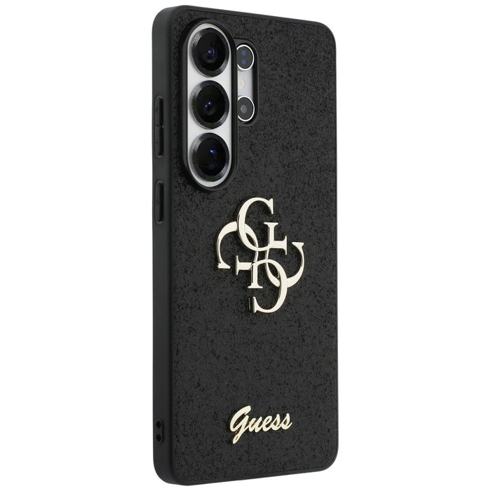 Калъф Guess Fixed Glitter Big 4G Metal Logo за Samsung Galaxy S26 Ultra - черен