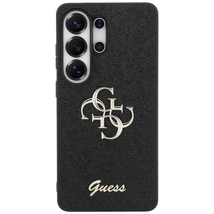 Калъф Guess Fixed Glitter Big 4G Metal Logo за Samsung Galaxy S26 Ultra - черен