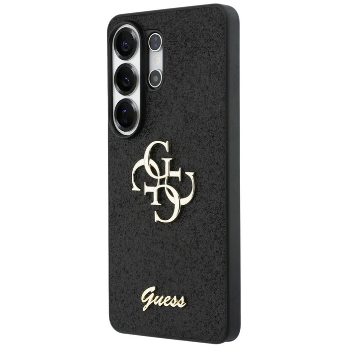 Калъф Guess Fixed Glitter Big 4G Metal Logo за Samsung Galaxy S26 Ultra - черен