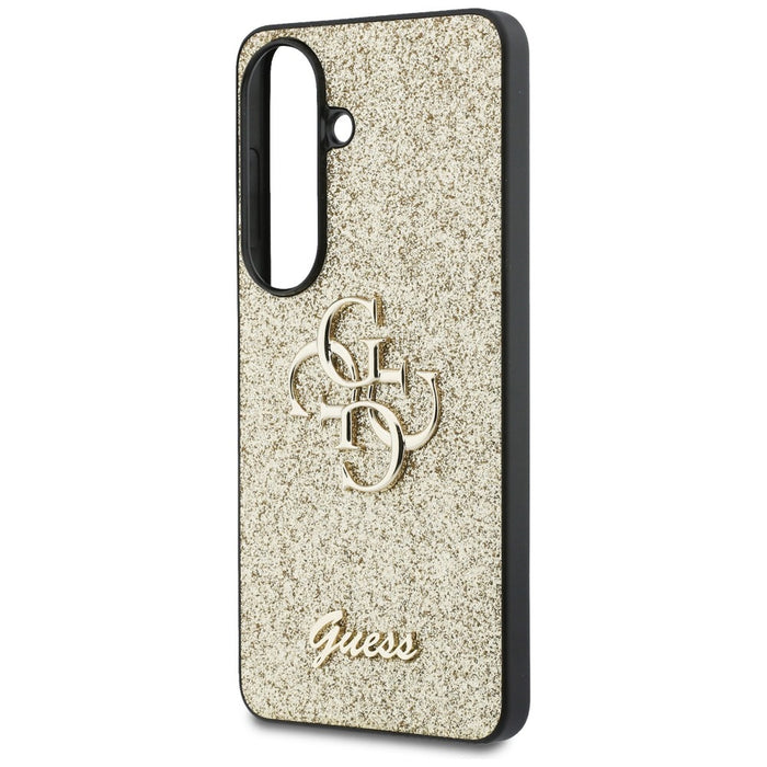 Калъф Guess Fixed Glitter Big 4G Metal Logo за Samsung Galaxy S26 - златист