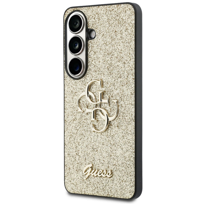 Калъф Guess Fixed Glitter Big 4G Metal Logo за Samsung Galaxy S26 - златист