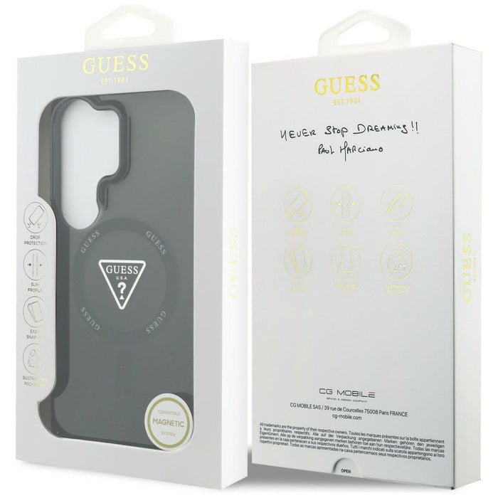 Калъф Guess IML Gradient Triangle MagSafe за Samsung Galaxy S26 Ultra - черен