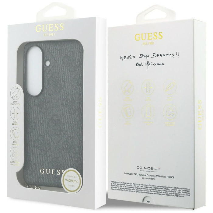 Калъф Guess 4G Classic Logo Charm MagSafe за Samsung Galaxy S26 - черен