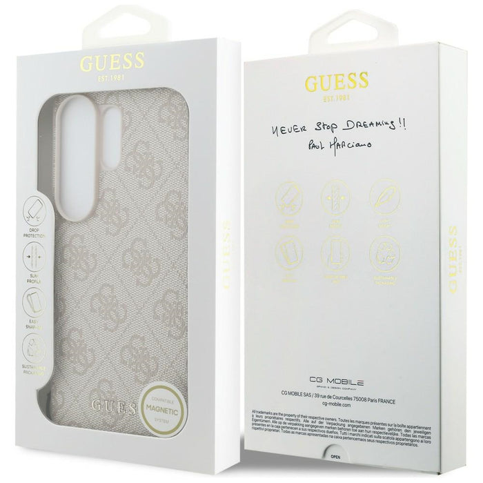 Калъф Guess 4G Classic Logo Charm MagSafe за Samsung Galaxy S26 Ultra - розов