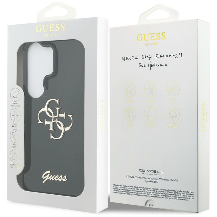 Калъф Guess IML Big Metal 4G Script за Samsung Galaxy S26 Ultra - черен
