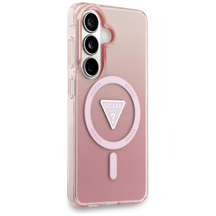 Калъф Guess IML Gradient Triangle MagSafe за Samsung Galaxy S26 - розов