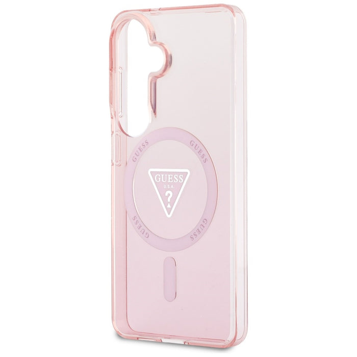 Калъф Guess IML Gradient Triangle MagSafe за Samsung Galaxy S26 - розов