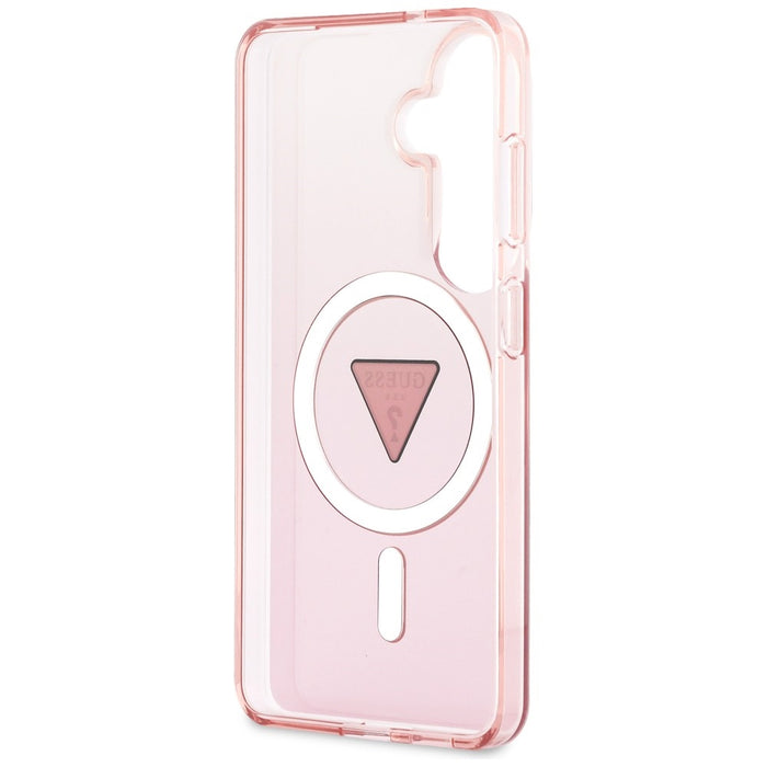 Калъф Guess IML Gradient Triangle MagSafe за Samsung Galaxy S26 - розов