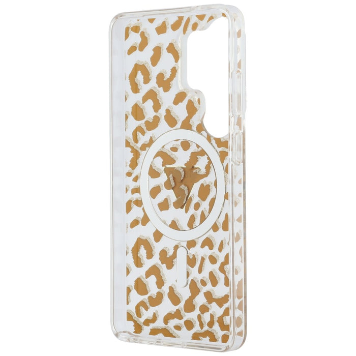 Калъф Guess IML Leopard Print Triangle MagSafe за Samsung Galaxy S26 Ultra - кафяв