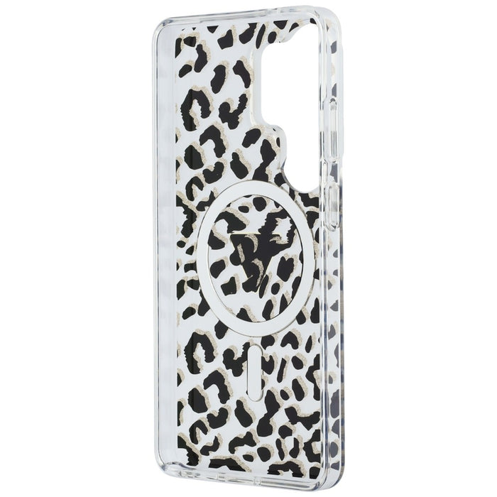 Калъф Guess IML Leopard Print Triangle MagSafe за Samsung Galaxy S26 Ultra - черен