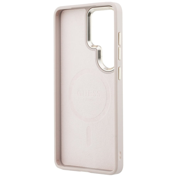 Калъф Guess 4G Embossed Ring MagSafe за Samsung Galaxy S26 Ultra - розов