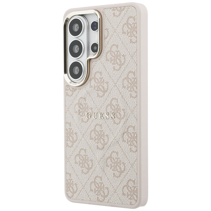 Калъф Guess 4G Embossed Ring MagSafe за Samsung Galaxy S26 Ultra - розов