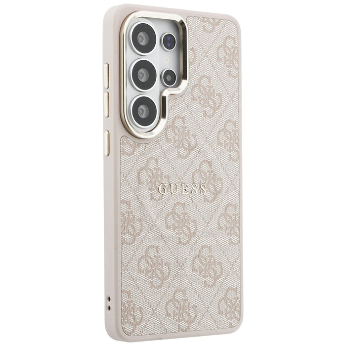 Калъф Guess 4G Embossed Ring MagSafe за Samsung Galaxy S26 Ultra - розов
