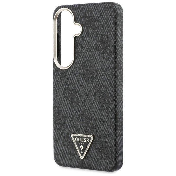 Калъф Guess 4G с триъгълно лого MagSafe за Samsung Galaxy S26 - черен
