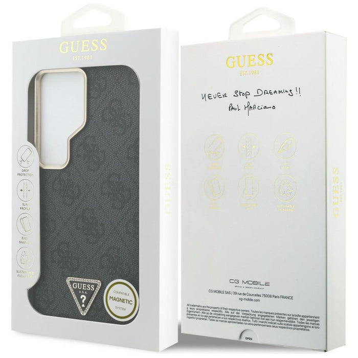 Калъф Guess 4G Triangle Logo MagSafe за Samsung Galaxy S26 Ultra - черен