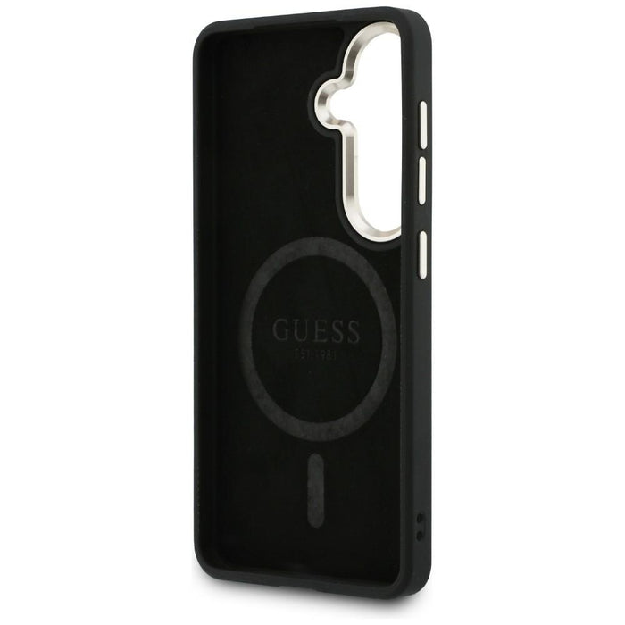 Калъф Guess 4G Embossed Ring MagSafe за Samsung Galaxy S26 - син