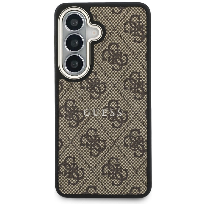 Калъф Guess 4G Embossed Ring MagSafe за Samsung Galaxy S26 Plus - кафяв