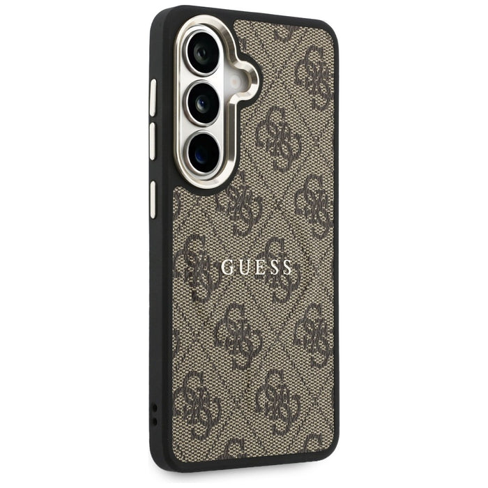 Калъф Guess 4G Embossed Ring MagSafe за Samsung Galaxy S26 Plus - кафяв