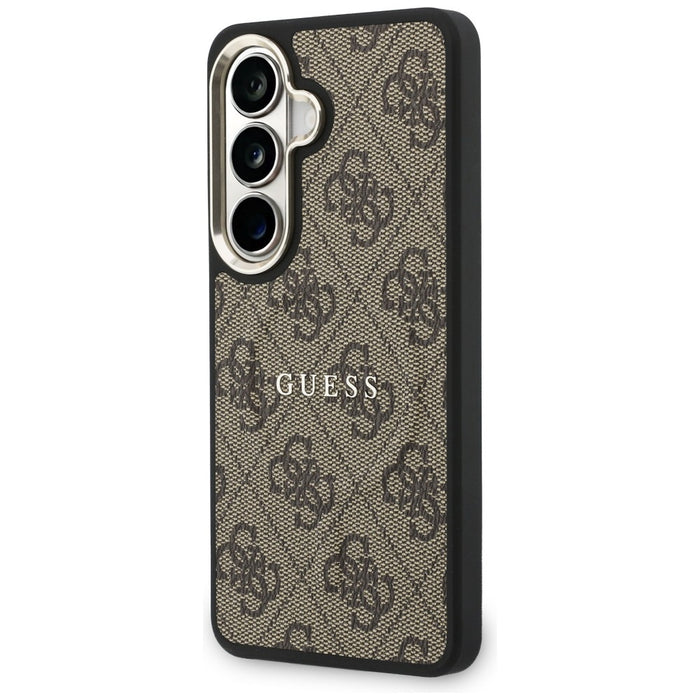 Калъф Guess 4G Embossed Ring MagSafe за Samsung Galaxy S26 Plus - кафяв