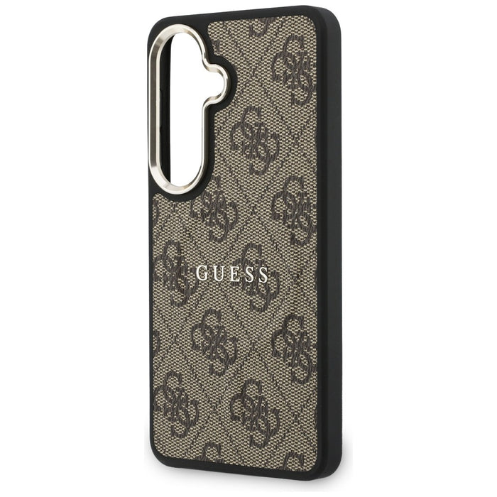 Калъф Guess 4G Embossed Ring MagSafe за Samsung Galaxy S26 Plus - кафяв