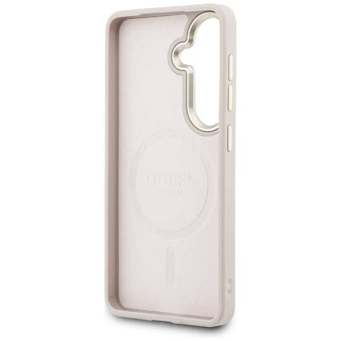 Калъф Guess 4G Embossed Ring MagSafe за Samsung Galaxy S26+ - розов