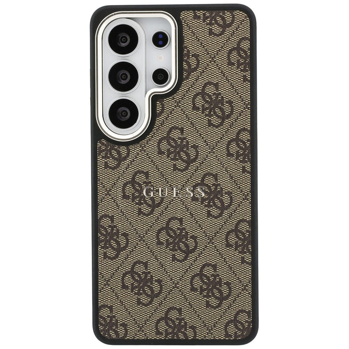 Калъф Guess 4G Embossed Ring MagSafe за Samsung Galaxy S26 Ultra - кафяв