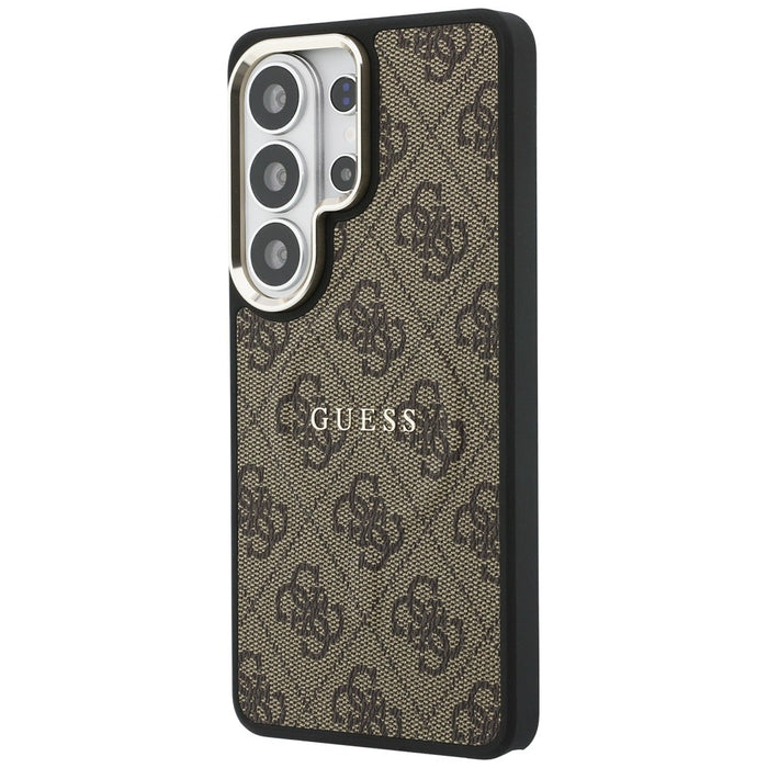 Калъф Guess 4G Embossed Ring MagSafe за Samsung Galaxy S26 Ultra - кафяв