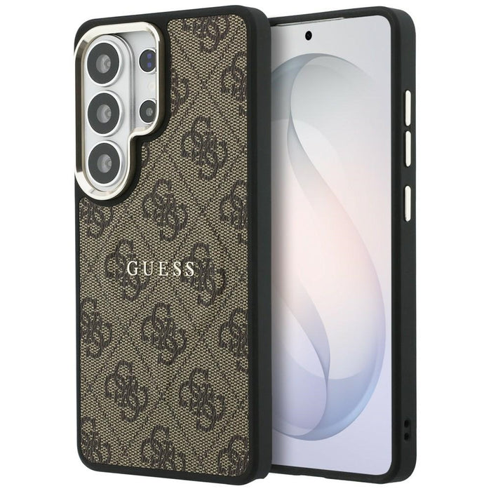 Калъф Guess 4G Embossed Ring MagSafe за Samsung Galaxy S26 Ultra - кафяв