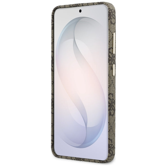 Калъф Guess 4G Script MagSafe за Samsung Galaxy S26 - кафяв