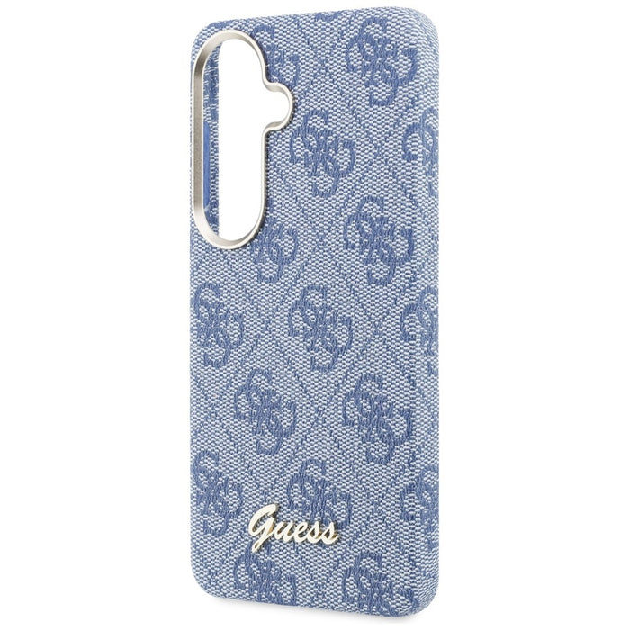 Калъф Guess 4G Script MagSafe за Samsung Galaxy S26 - син