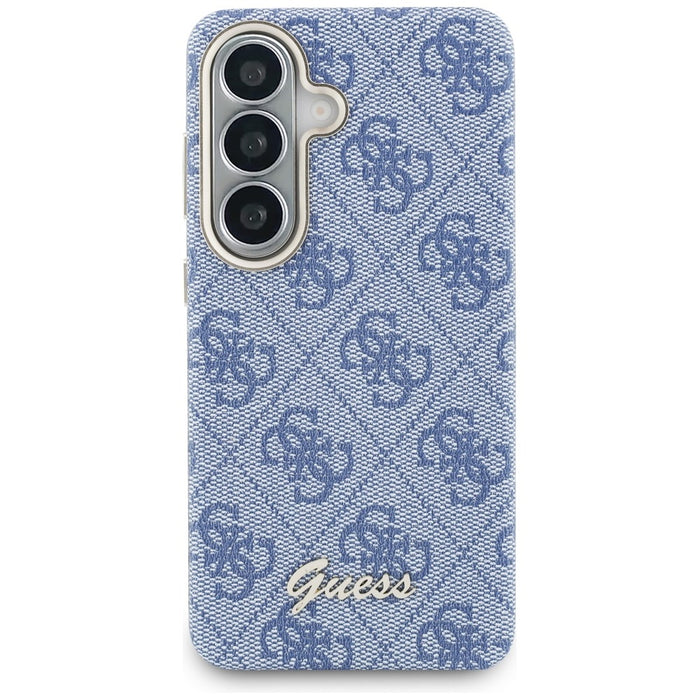 Калъф Guess 4G Script MagSafe за Samsung Galaxy S26 - син