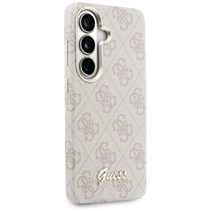 Калъф Guess 4G Script MagSafe за Samsung Galaxy S26 - розов