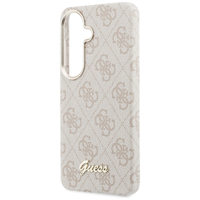 Калъф Guess 4G Script MagSafe за Samsung Galaxy S26 - розов