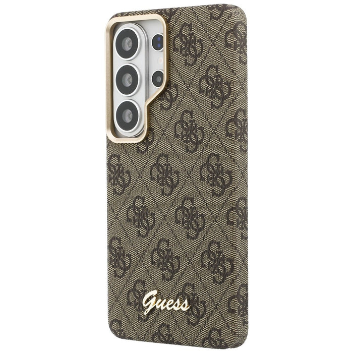Калъф Guess 4G Script MagSafe за Samsung Galaxy S26 Ultra - кафяв