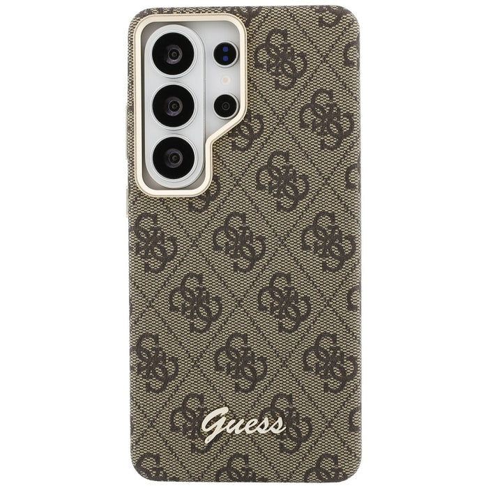 Калъф Guess 4G Script MagSafe за Samsung Galaxy S26 Ultra - кафяв