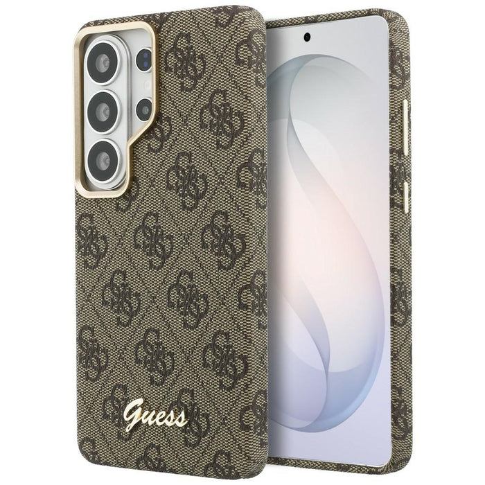 Калъф Guess 4G Script MagSafe за Samsung Galaxy S26 Ultra - кафяв