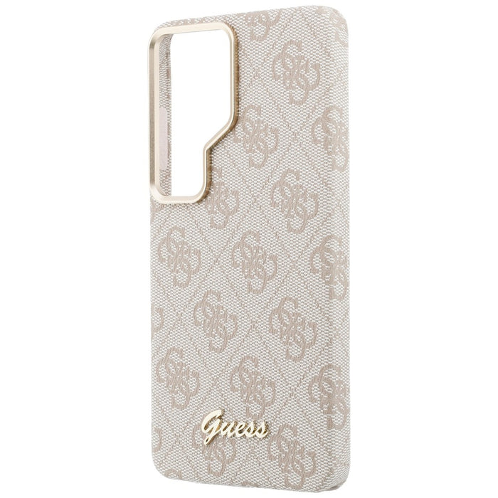 Калъф Guess 4G Script MagSafe за Samsung Galaxy S26 Ultra - розов