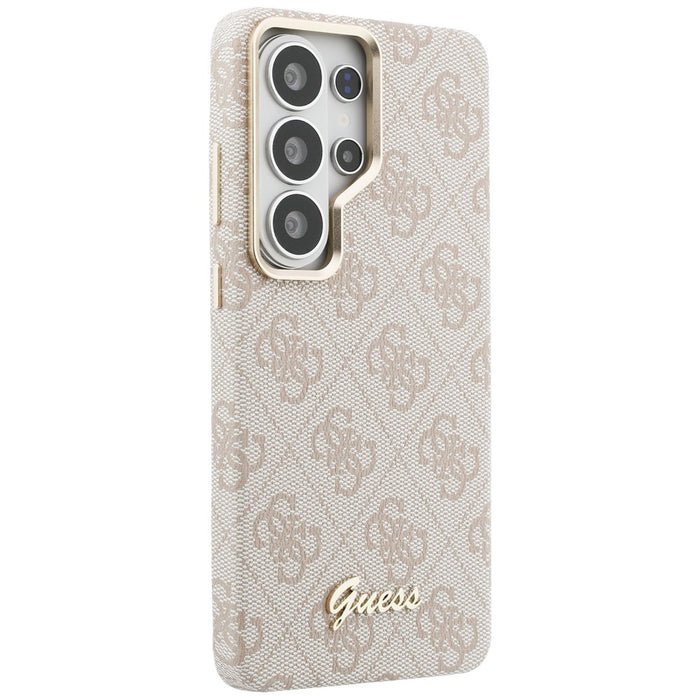 Калъф Guess 4G Script MagSafe за Samsung Galaxy S26 Ultra - розов