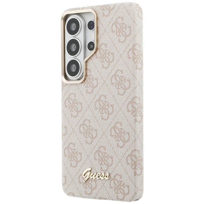 Калъф Guess 4G Script MagSafe за Samsung Galaxy S26 Ultra - розов
