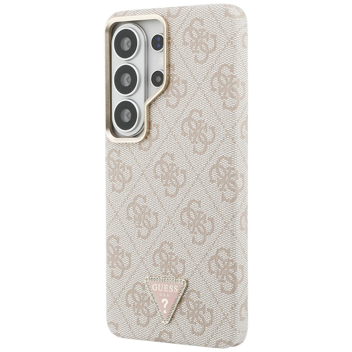 Калъф Guess 4G с триъгълно лого MagSafe за Samsung Galaxy S26 Ultra - розов