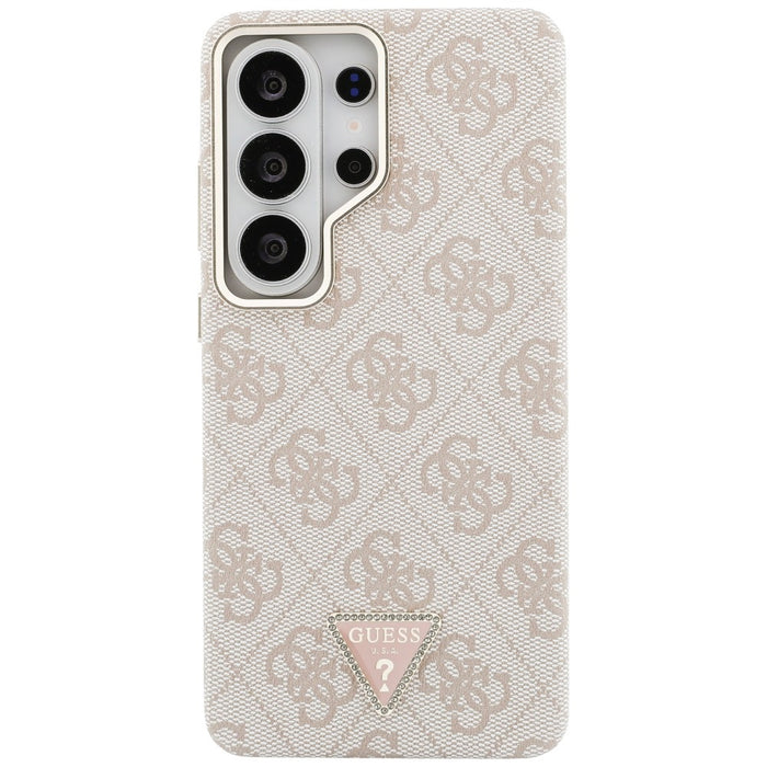Калъф Guess 4G с триъгълно лого MagSafe за Samsung Galaxy S26 Ultra - розов